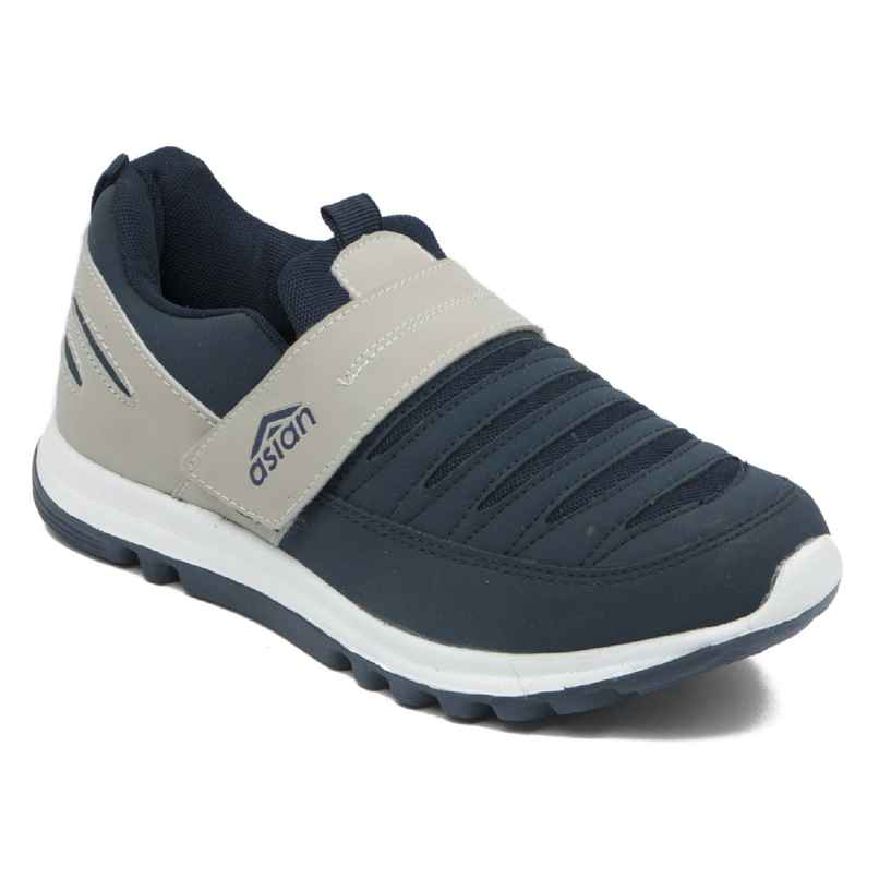 Asian Men s Superfit Navy Velcro Shoes | UK-12 | Navy Blue & Grey