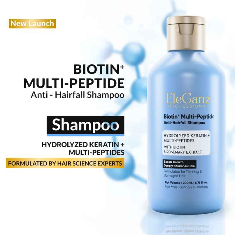 EleGanz Professional Biotin+ Multipeptide Anti Hairfall Shampoo with Hydrolyzed Keratin EleGanz Professional Biotin+ Multipeptide Anti Hairfall Shampoo with Hydrolyzed Keratin