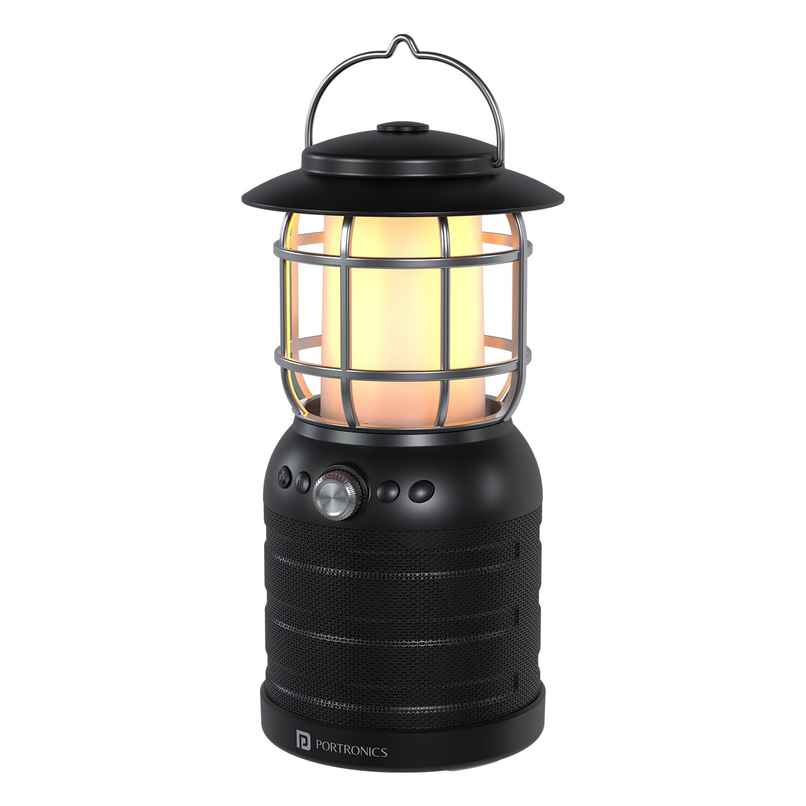 Portronics ilumi II 16W HD Sound Bluetooth Speaker with LED Lamp | Type-C | Black