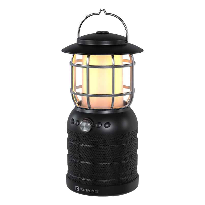 Portronics ilumi II 16W HD Sound Bluetooth Speaker with LED Lamp | Type-C | Black