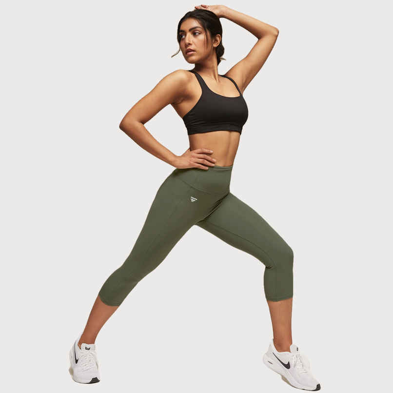 Fflirtygo Women's Capri 4 Way Stretch Slim Fit Leggings Fsc Msage | S