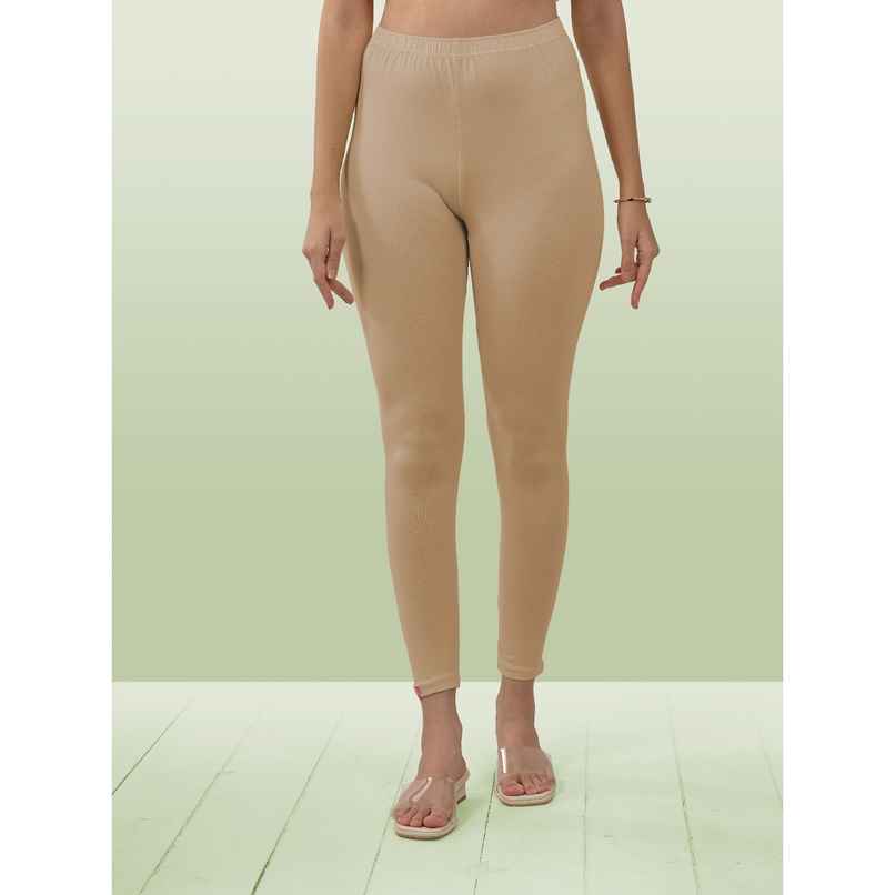Lyra Women's Leggings Ankle Length | Light Acru - Free Size