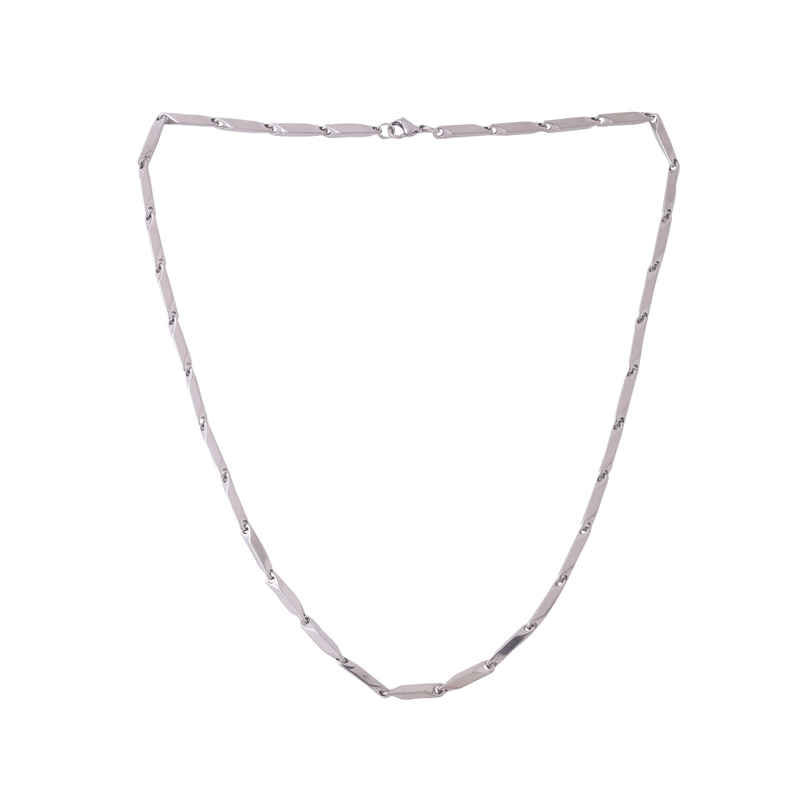 NVR Men's Silver - Toned Stainless Steel Rhodium Plated Chain | NVR2110 NVR Men's Silver - Toned Stainless Steel Rhodium Plated Chain | NVR2110