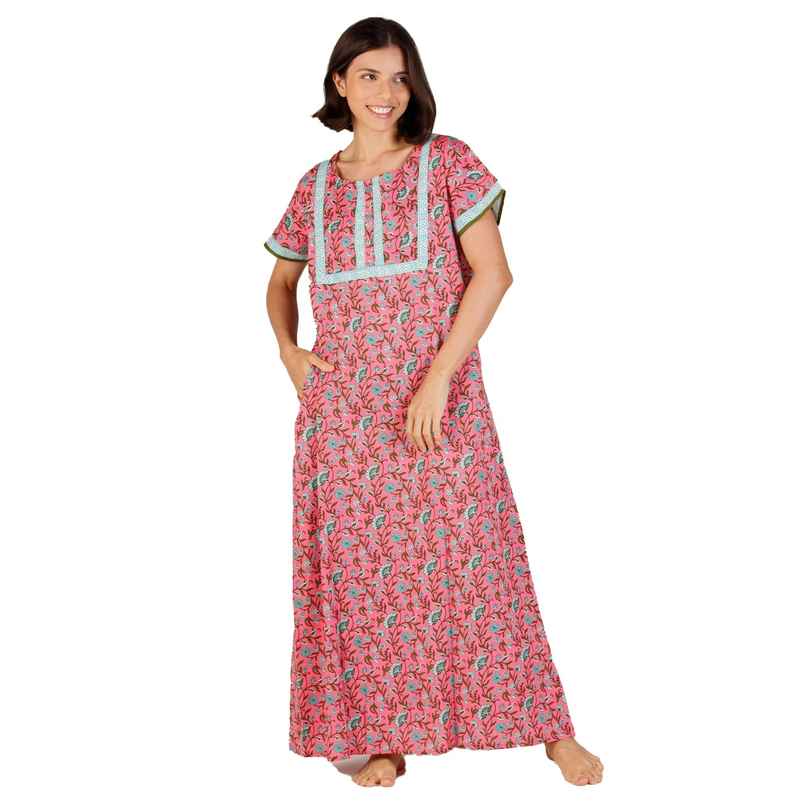 Evolove Women's Nighty Red Pink LNGCO3079RP-M