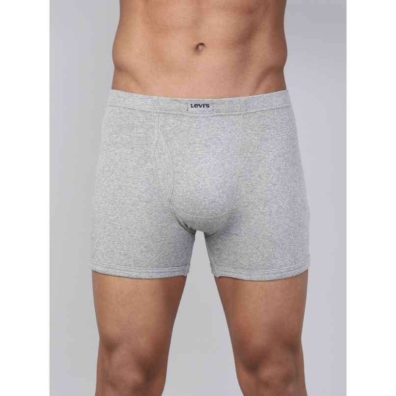 Levi's Men Pure Cotton Long Length Trunk | Ultrasoft Waistband | Light Grey Melange - XL