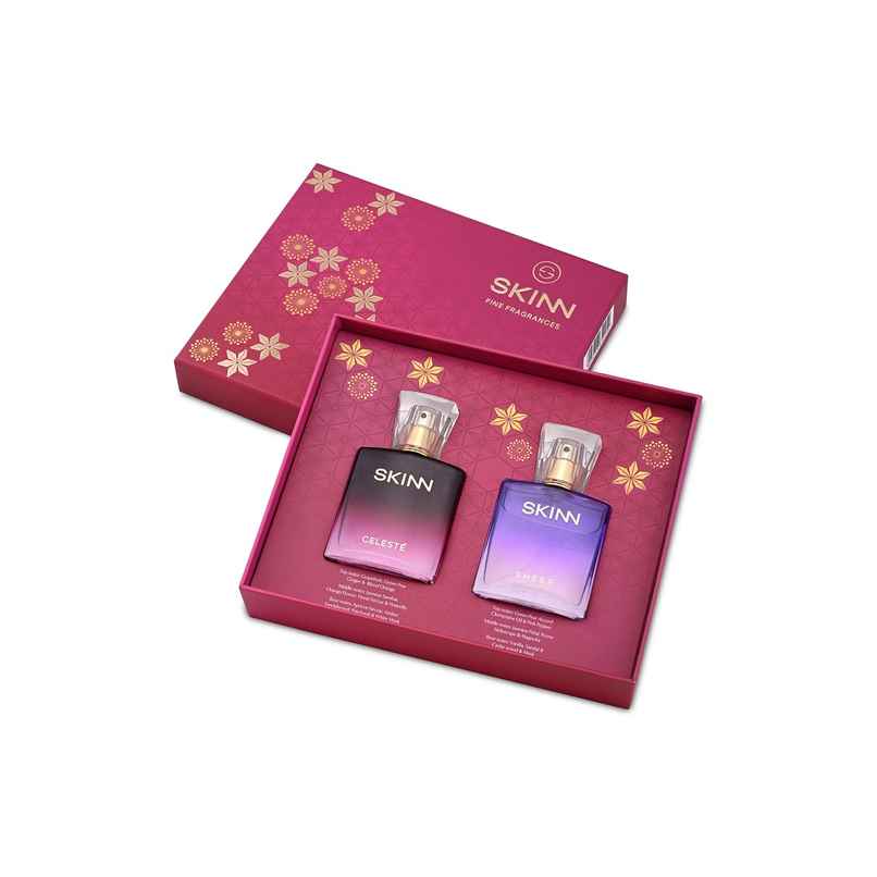 Skinn By Titan Women Celeste & Sheer Miniature Edp Gift Set