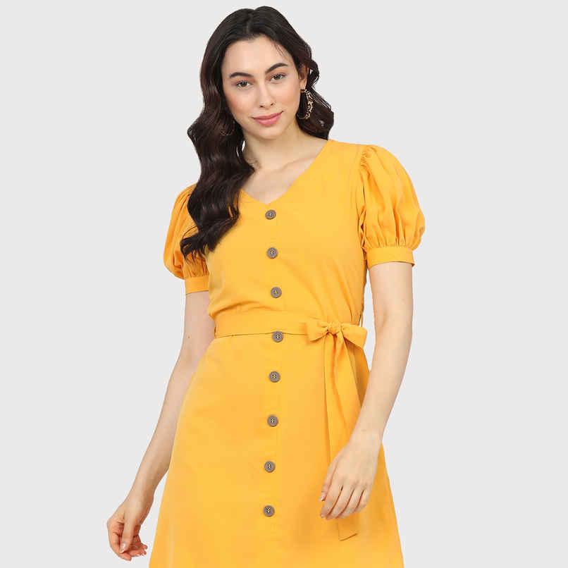Tokyo Talkies Women's Mustard Maxi Dress | Yellow - XL Tokyo Talkies Women's Mustard Maxi Dress | Yellow - XL
