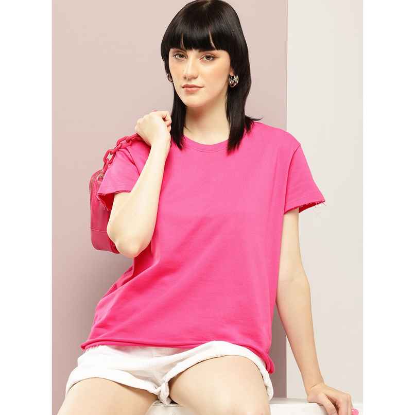 Dillinger Women's Boxy Fit Regular T-shirt | WMNCR639FSR | Rose - L