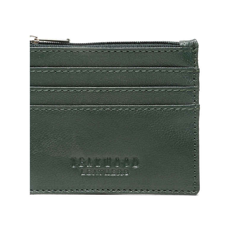 Teakwood Men's Solid Genuine Leather Wallet | Green - One Size