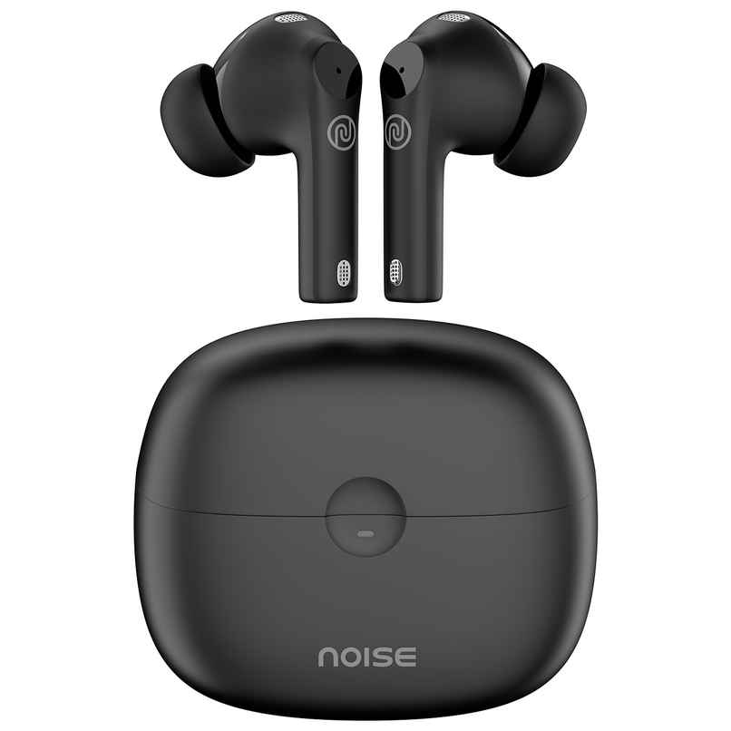 Noise Buds Nero TWS Earbuds with Rubberised Finish, Quad Mic ENC & 45H Playtime - Charcoal Black
