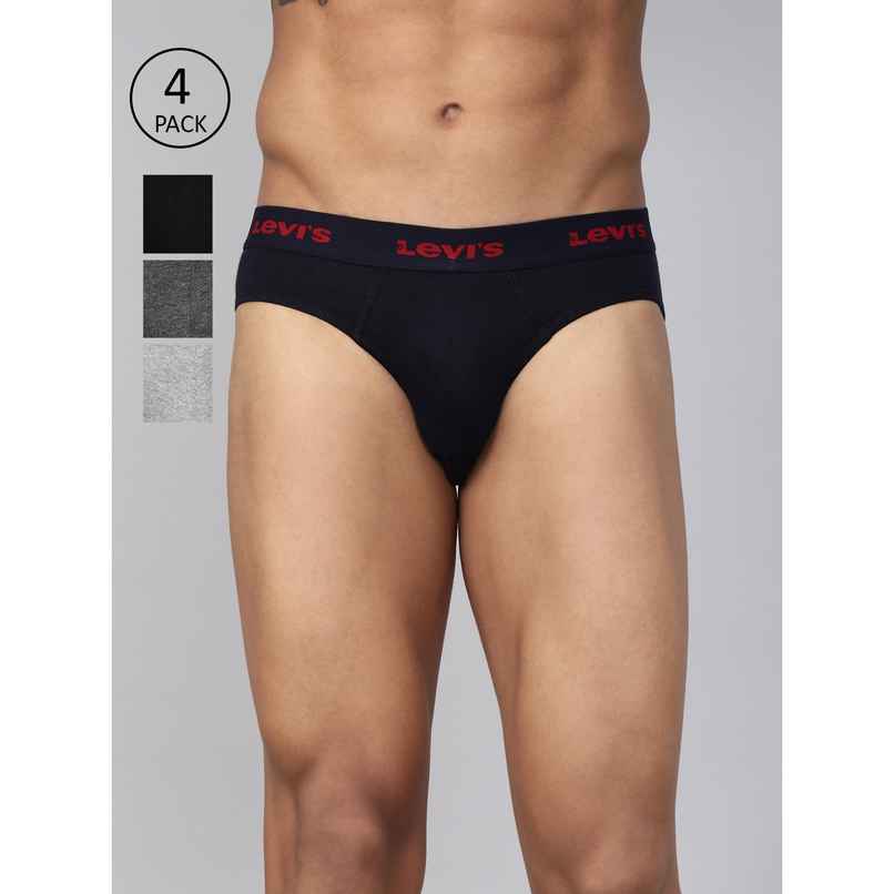 Levi's Innerwear Men's Solid Cotton Ultrasoft Waistband Brief | Assorted - L