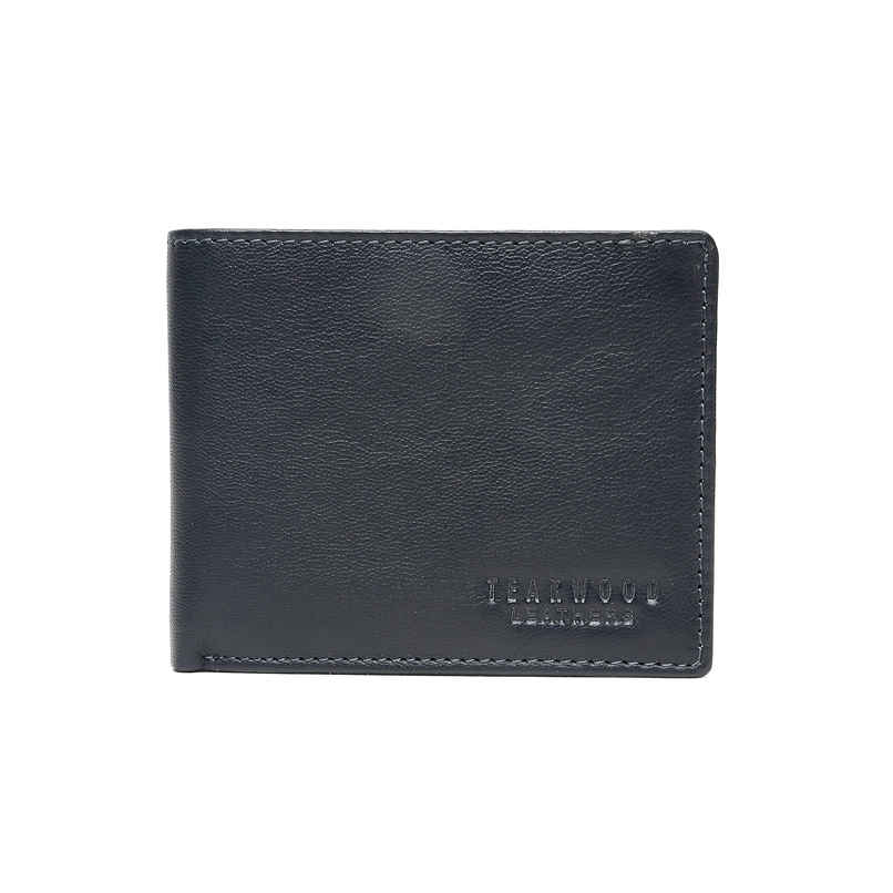 Teakwood Men's Solid Genuine Leather Wallet | Blue - One Size Teakwood Men's Solid Genuine Leather Wallet | Blue - One Size