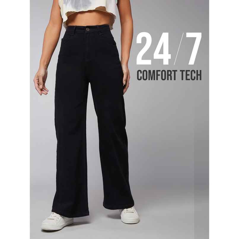 Women's Sweet Gangster Wide Leg High Rise Denim Jeans