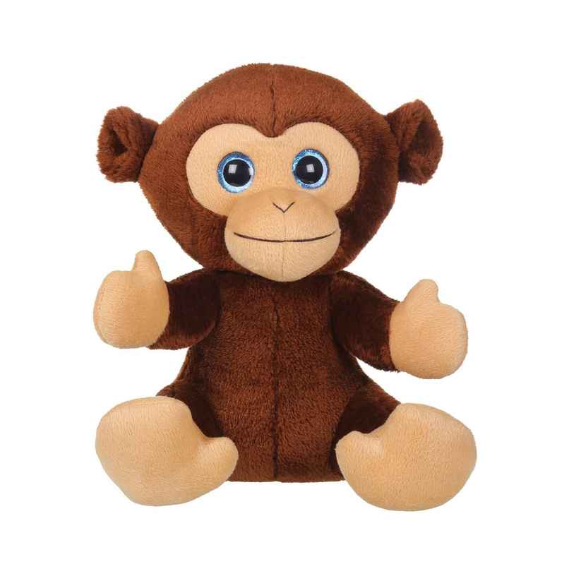 Mirada Glitter Eye Dark Brown Monkey Plush Toy - 25cm