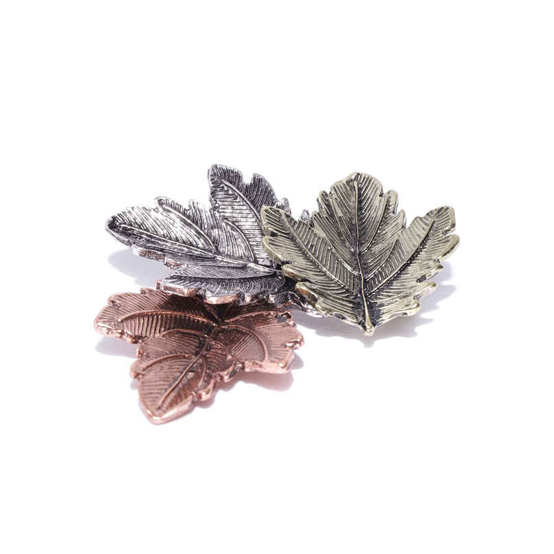 Youbella Latest Stylish Crystal Unisex Leaf Brooch For Women/Girls/Men (Silver)(Yb - Brooch - 82)