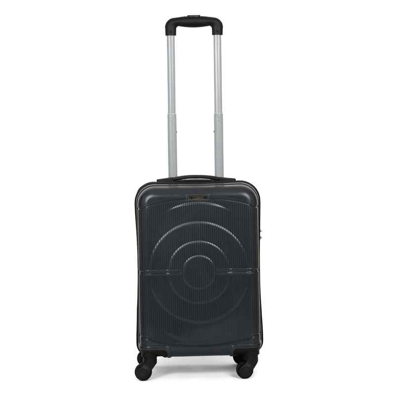 Teakwood Textured PP 40 L Retractable Hard Luggage | Grey - 55 cm