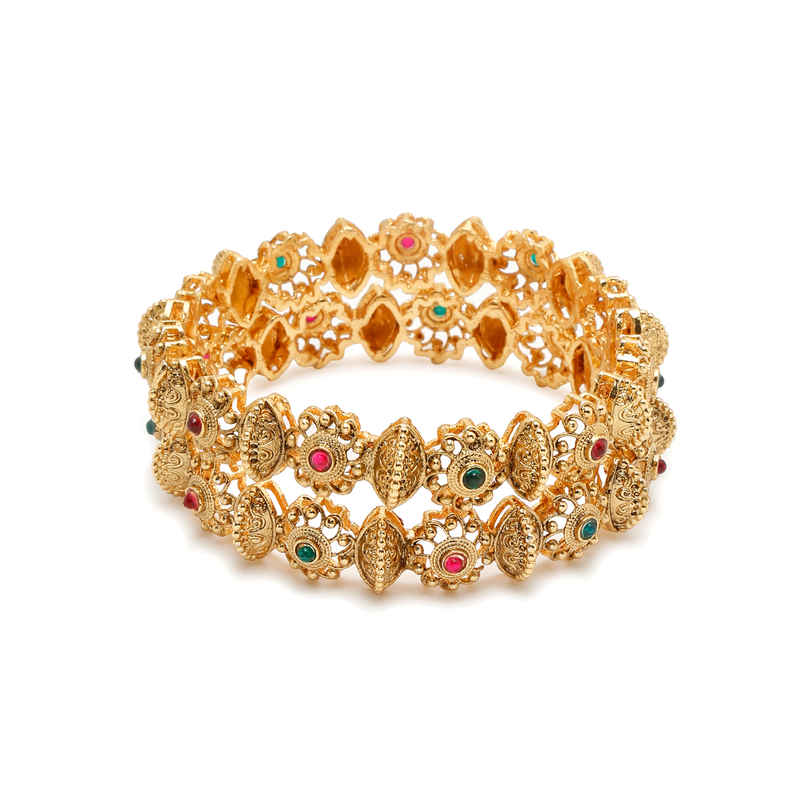 Youbella Jewellery For Women Gold Plated Bracelet Bangles For Women(Ybbn - 92141 - 2.4)