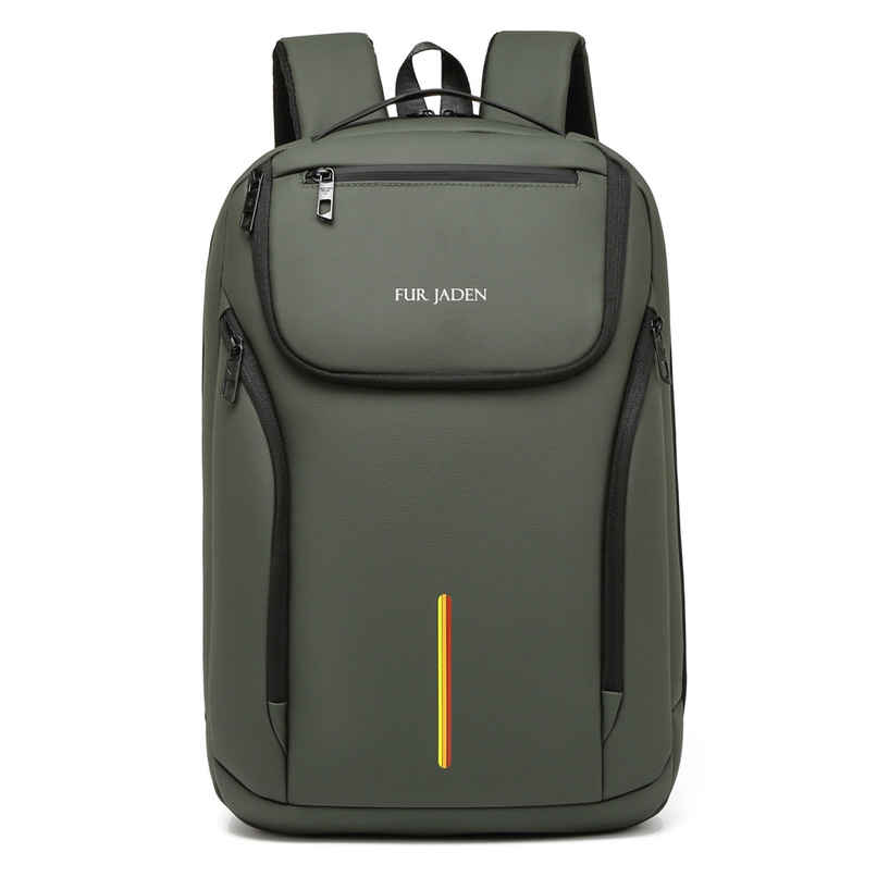 Fur Jaden Unisex Solid PU 25 L Anti Theft Backpack | Green