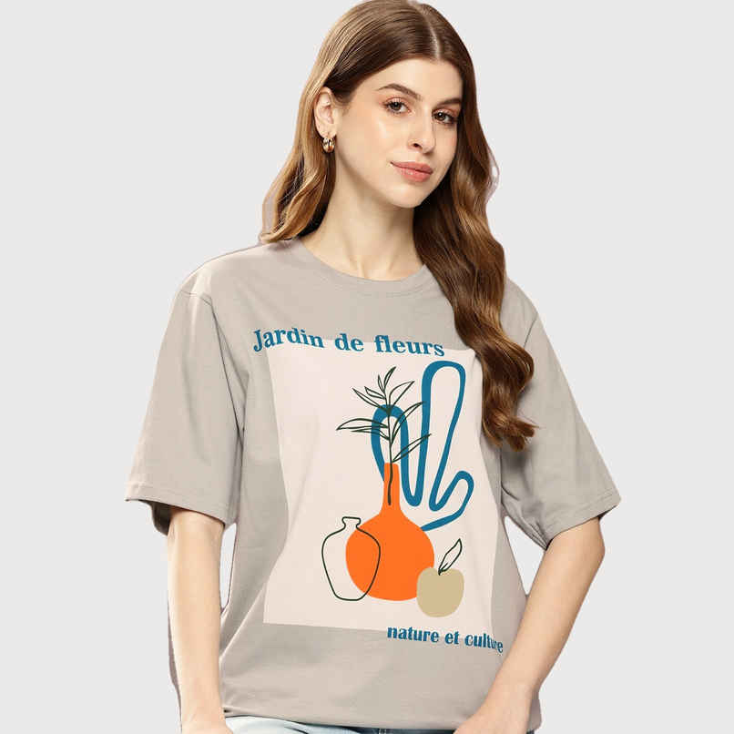 Women's Round Graphic Relaxed Fit T Shirt
