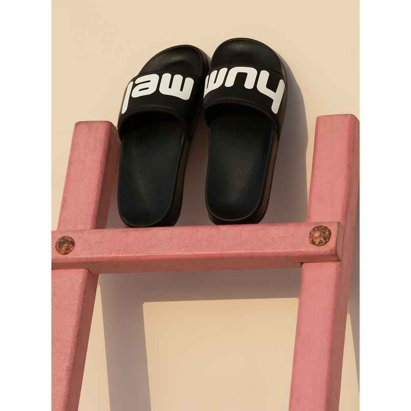hummel Chunk lightweight slides for Men with Cushioned Sole and Arch Support | Black | 10 hummel Chunk lightweight slides for Men with Cushioned Sole and Arch Support | Black | 10