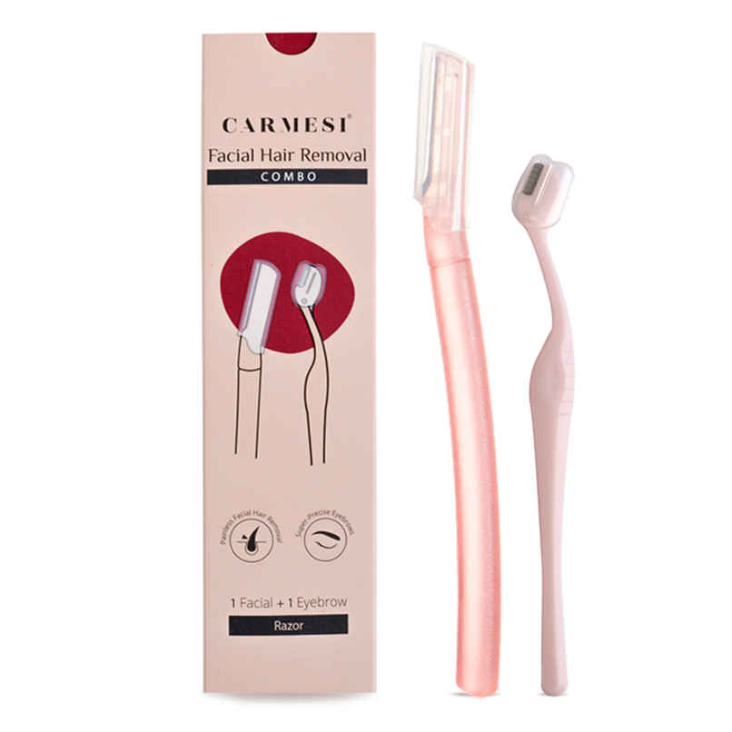 Carmesi Facial Hair Removal Combo (1 Face Razor & 1 Eyebrow Razor)