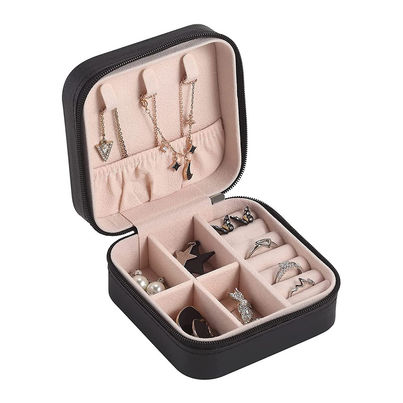 Youbella Jewellery Organiser Pu Leather Zipper Portable Storage Box Case(Jewellery - Box - 9)