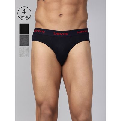 Levi's Innerwear Men's Solid Cotton Ultrasoft Waistband Brief | Assorted - L