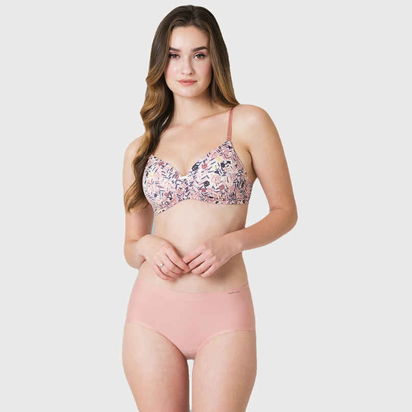 Van Heusen Women Peach No Visible Panty Line Easy Stain Release Gusset Hipster Panty - L/XL