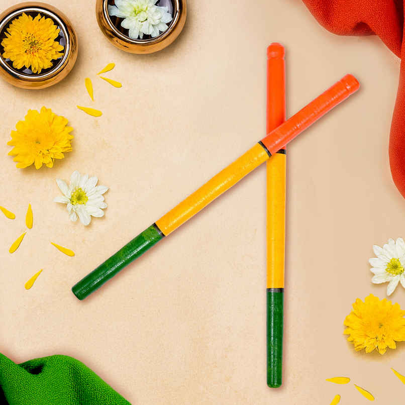 Navratri Wooden Dandiya Sticks | Traditional Garba Dandia Sticks | One Size | Satvik Navratri Wooden Dandiya Sticks | Traditional Garba Dandia Sticks | One Size | Satvik