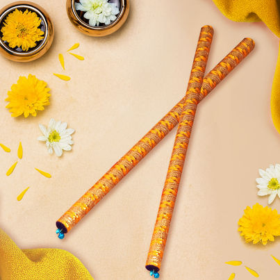 Festive Dandiya Sticks | Golden Yellow | ServDharm
