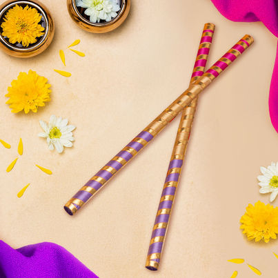 Garba Ready Dandiya Sticks | Multicolor | ServDharm