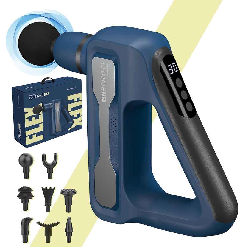 Caresmith CHARGE Flex Cordless Massage Gun: Portable Deep Tissue Massager for Effective Pain Relief