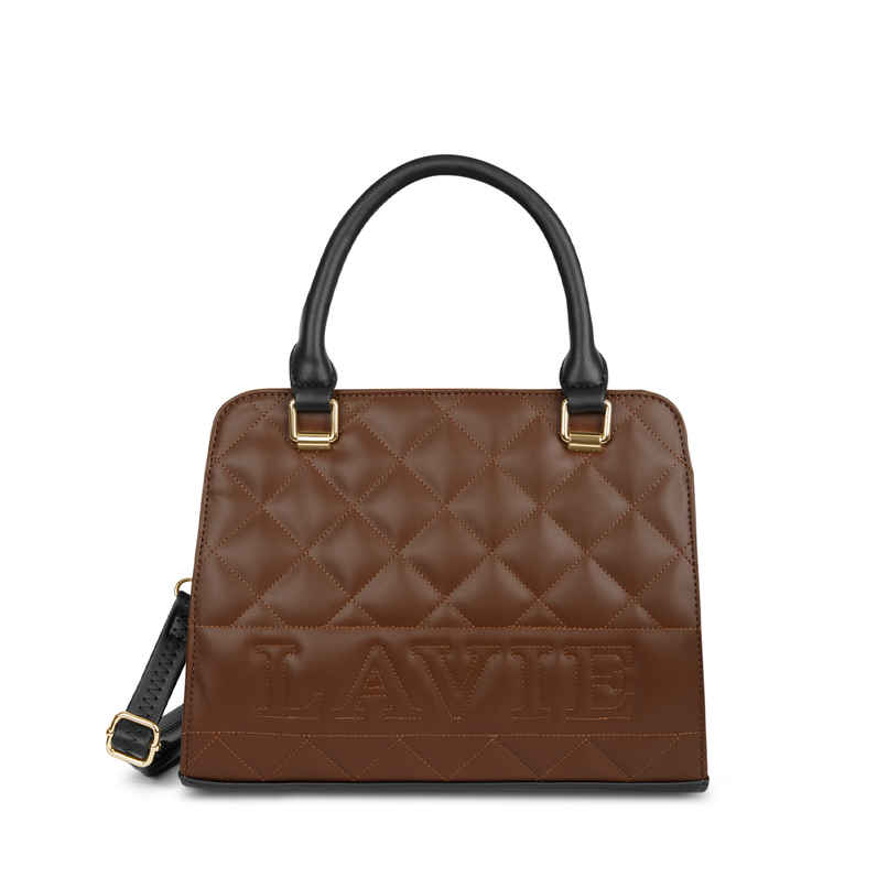 Lavie Womens Quilt Joanna Small Satchel Handbag D Tan