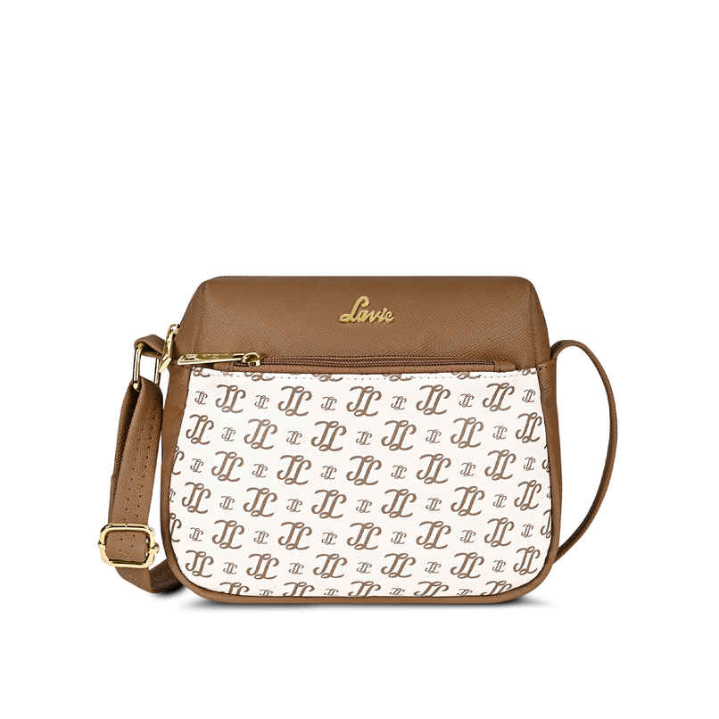 Lavie Women's Mono Ll Farah Crossbody Sling Bag | Ladies Purse Handbag | Off White