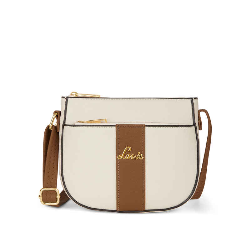 Lavie Women's Colourblock Spade Crossbody Sling Bag | Ladies Purse Handbag | Off White