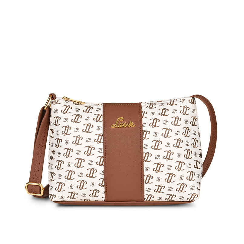 Lavie Women's Mono Ll Evelynn Crossbody Sling Bag | Ladies Purse Handbag | Off White