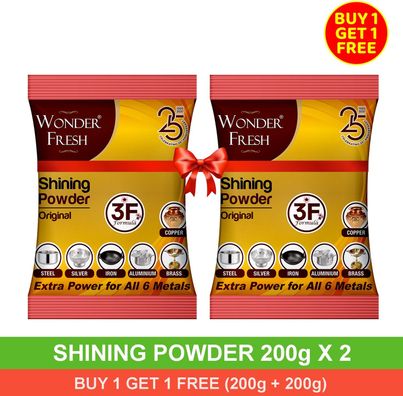 Wonder Fresh Shining Powder For Copper, Brass, Aluminium, Iron, Silver & Steel Wonder Fresh Shining Powder For Copper, Brass, Aluminium, Iron, Silver & Steel