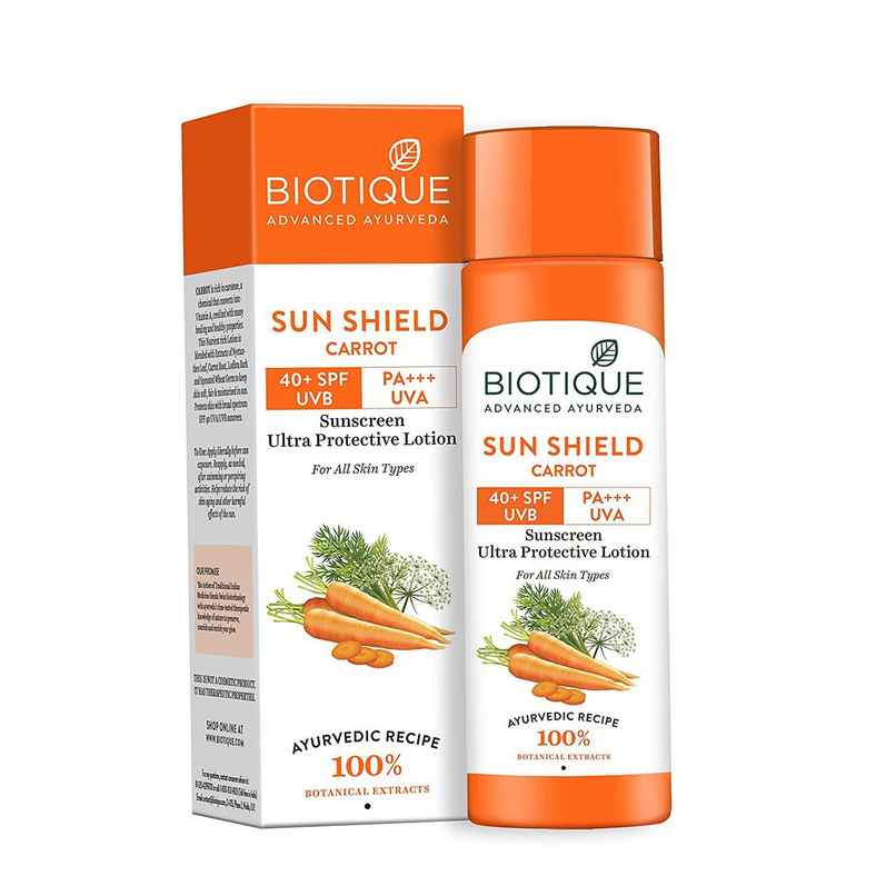 Biotique Sun Shield Carrot 40+Spf Sunscreen Lotion