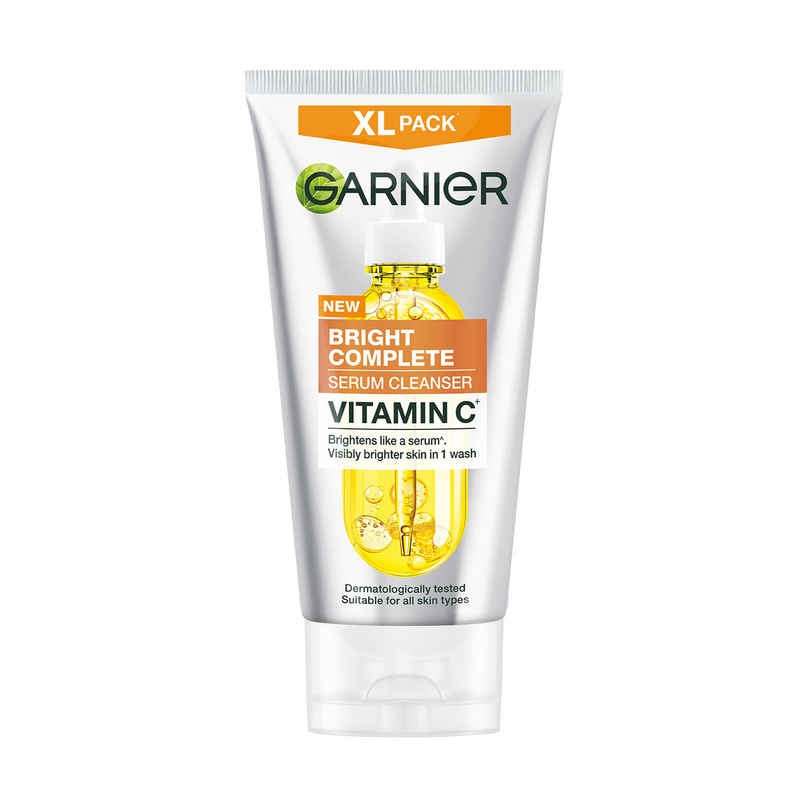 Garnier Bright Complete Serum Cleanser | Vit C Facewash for Visibly Brighter Skin in 1 Wash Garnier Bright Complete Serum Cleanser | Vit C Facewash for Visibly Brighter Skin in 1 Wash