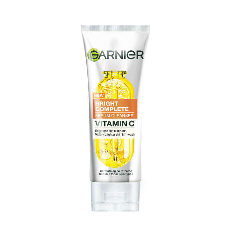Garnier Bright Complete Serum Cleanser | Vit C Facewash for Visibly Brighter Skin in 1 Wash