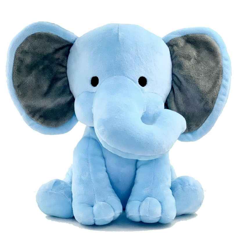 Sterling Elephant Sitting Plush Soft Toy Animal Baby Boys & Girls 30 Cm - Blue