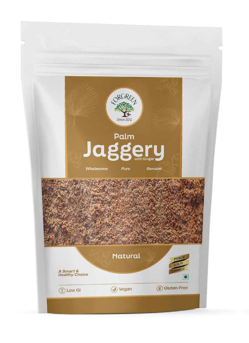 Forgreen Natural Palm Jaggery Powder With Ginger