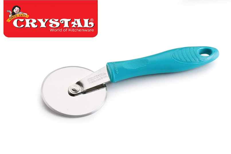 Crystal Stainless Steel Pizza Cutter, Multicolour