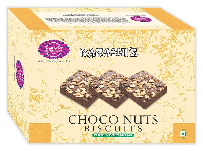 Karachi Bakery Choco Nuts Biscuits - Healthy, Crispy, No Preservatives,