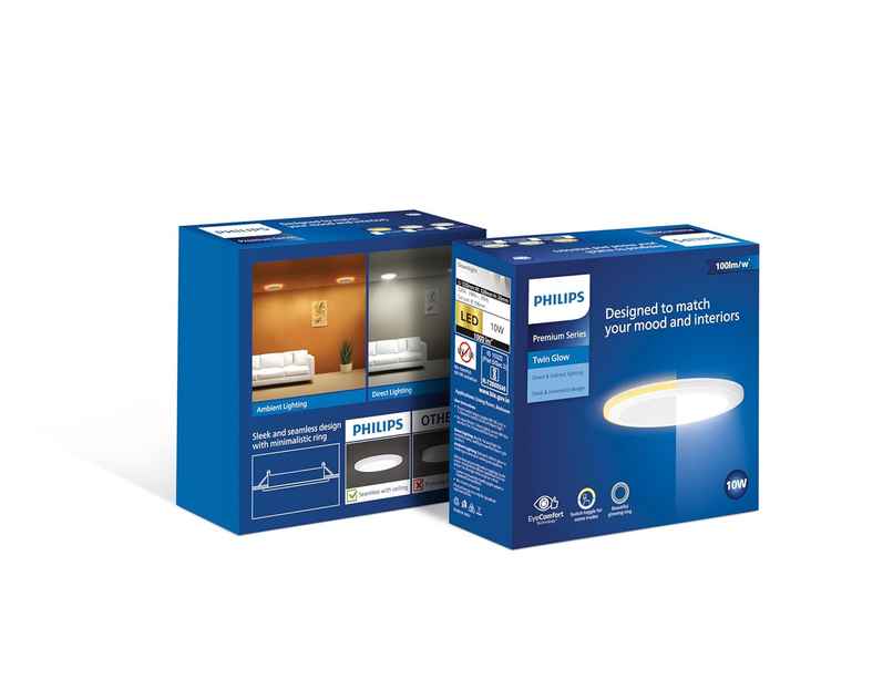 Philips Led 10W Round Twin Glow Led Dl (Ww + Cdl)