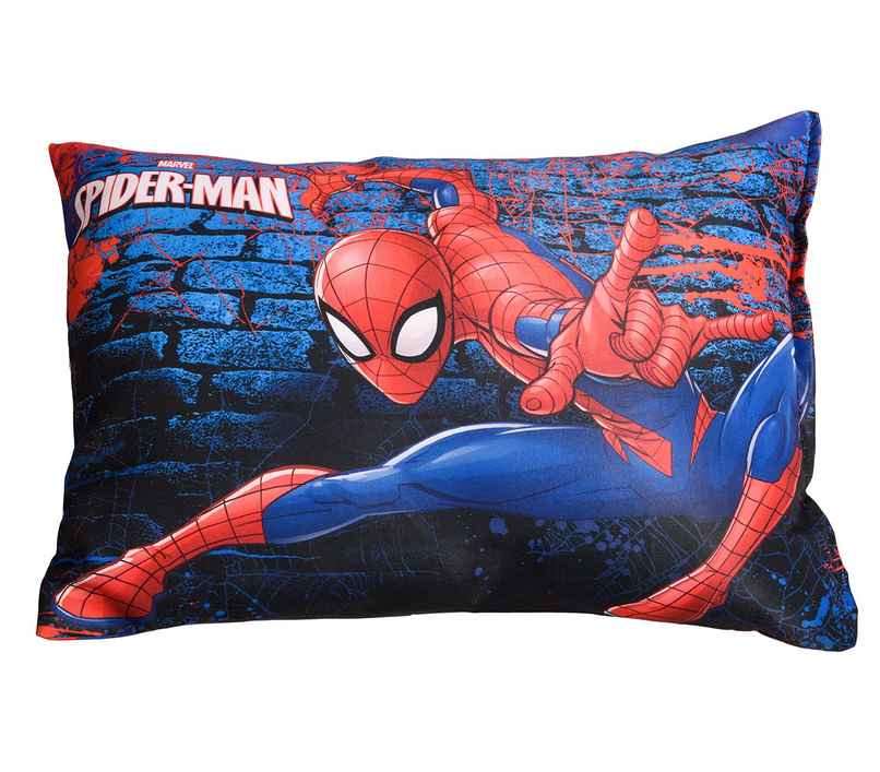 Kuber Industries Spiderman Print Baby Pillow | Soft Kids Pillow for Sleeping & Travel (Navy Blue)