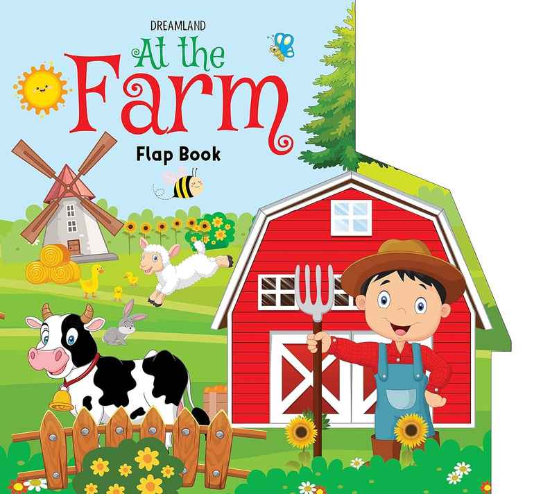 At The Farm- Lift The Flap Book For Kids Age 3-6 Yrs|Colourful Pictures | Kids Early Learning Book