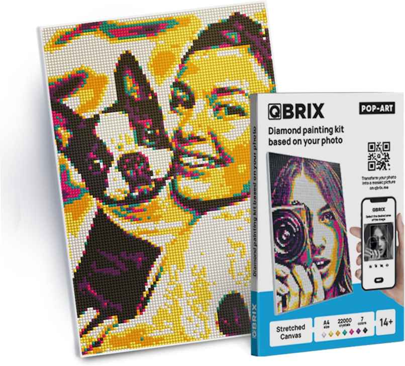 Custom Portrait Diamond Painting Kit Pop Art | DIY Couple Activity | Make Your Own Valentine Gift