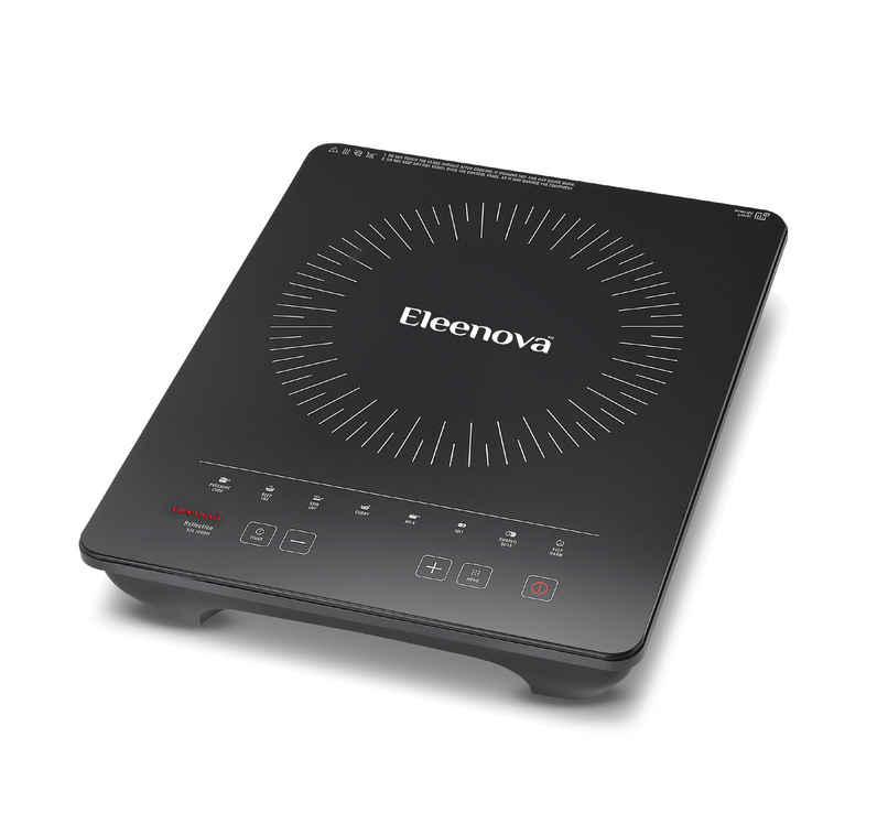 Eleenova Reflection 2000 W Induction-BIS-Approved, Crystal Glass, Smart-Sense, Indian Presets