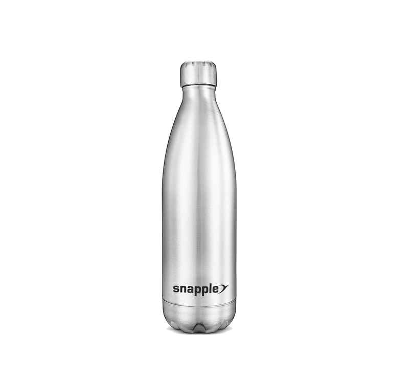 Snapple Stainless Steel Cola Water Bottle Hot and Cold 24Hr | Silver | 1 L